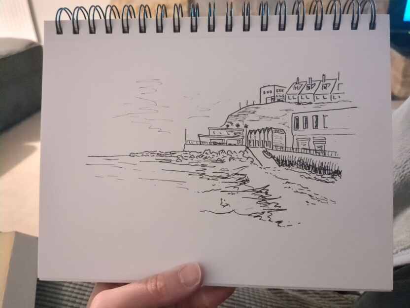 An ink drawing of Sheringhamsea front.