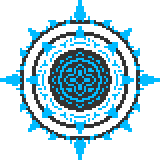 pixel art mandala logo