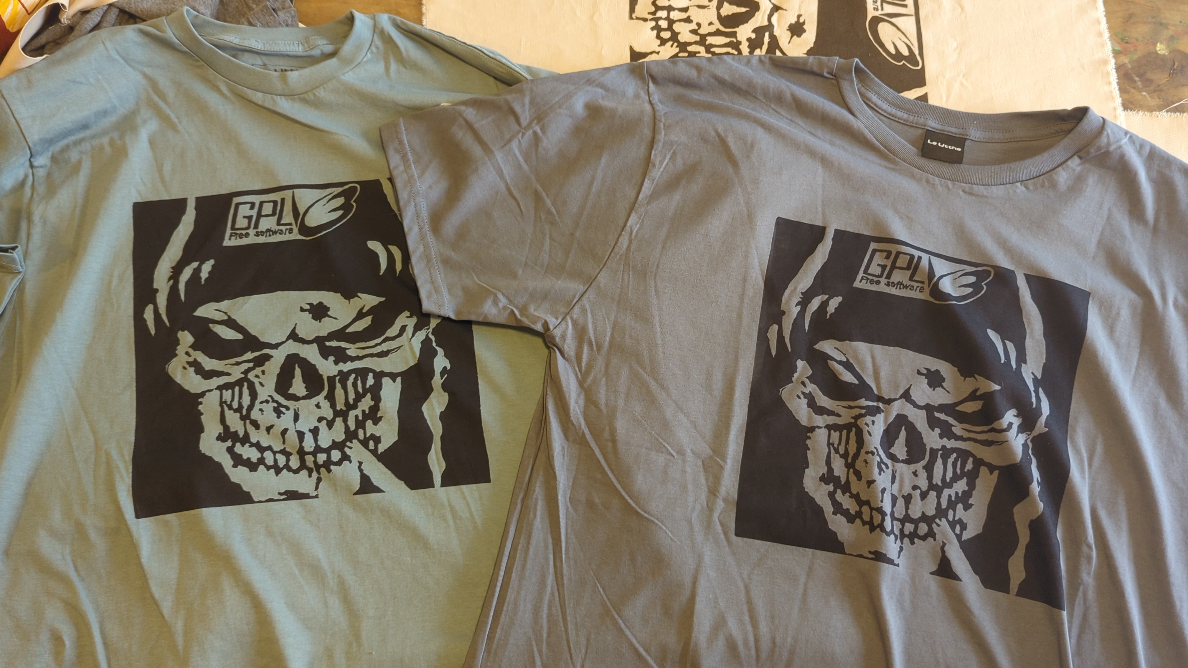 La xilografía en tela.