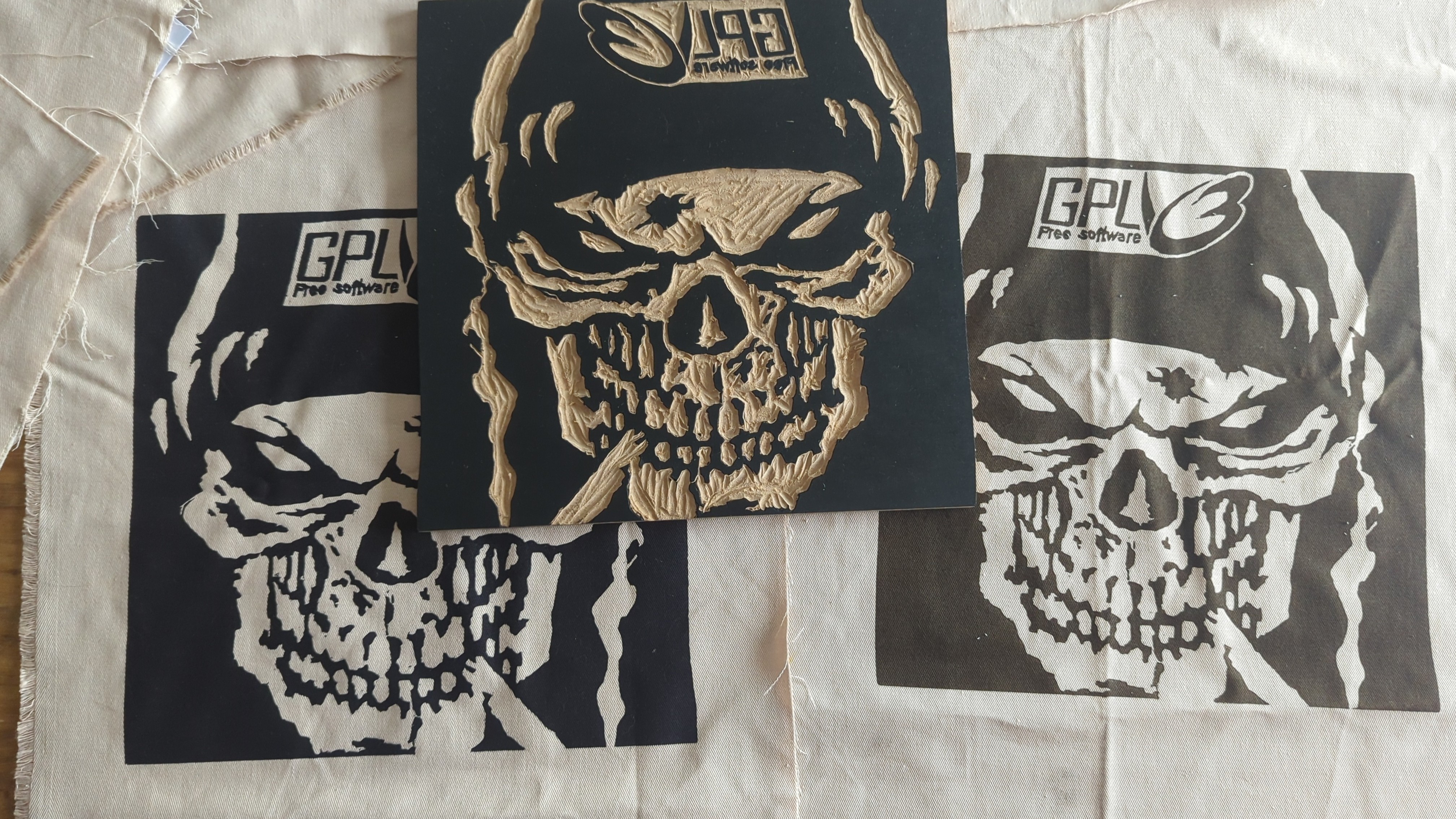 La xilografía en papel.