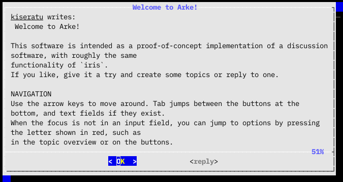 Arke topic view